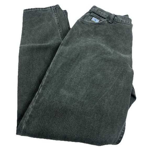 VTG Wrangler Sz 12 (Actual 28x31) Dark Green 100% Cotton USA Jeans EUC - Picture 1 of 10